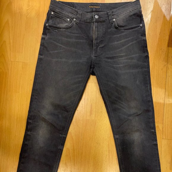 Nudie Jeans Lean Dean Black Sage Jeans 34W